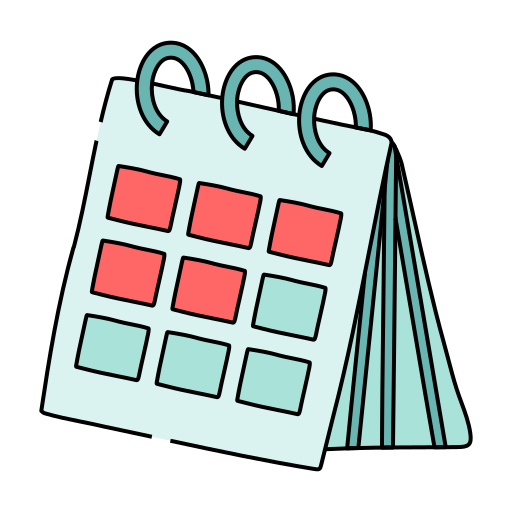 calendario Generic Thin Outline Color icono