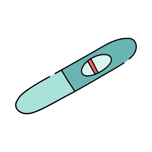 Pregnancy Test Generic Thin Outline Color icon
