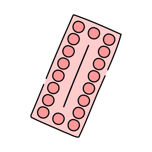 pillole contraccettive Generic Thin Outline Color icona