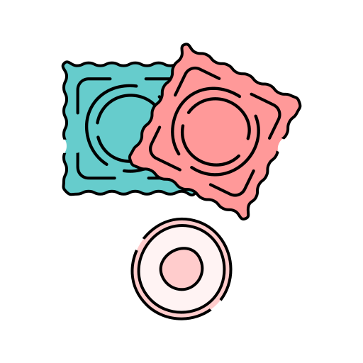kondom Generic Thin Outline Color icon