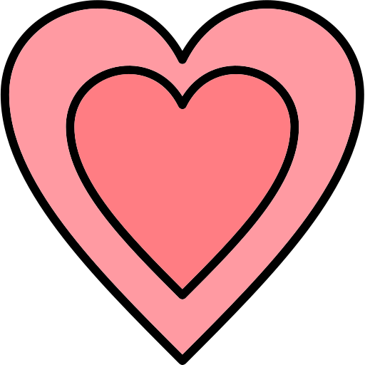 Heart Generic Outline Color icon