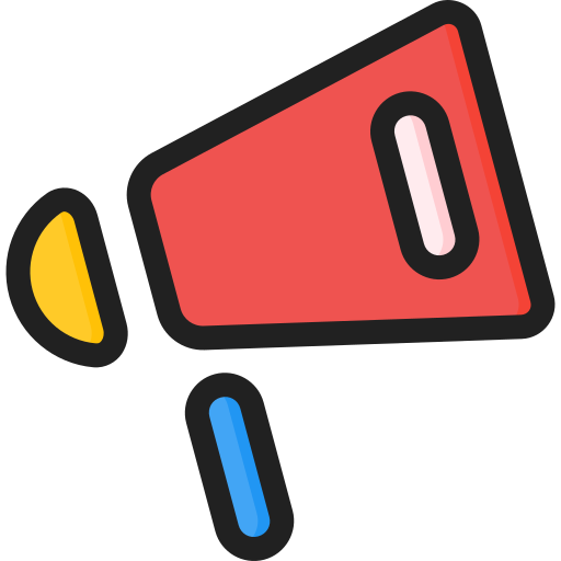 megáfono Generic Outline Color icono