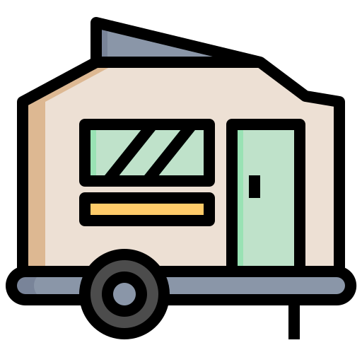 furgone da campeggio Generic Outline Color icona