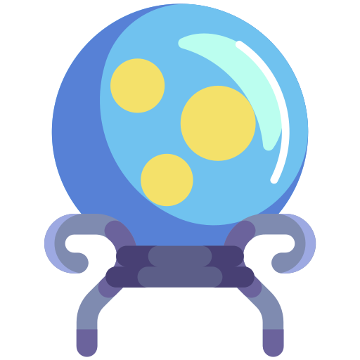 palla di cristallo Generic Flat icona