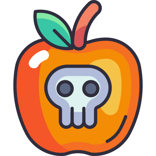 Poisoned apple Generic Outline Color icon