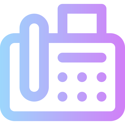 fax Super Basic Rounded Gradient icono