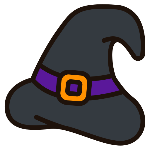 sombrero de bruja Generic Outline Color icono