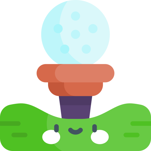 pelota de golf Kawaii Flat icono