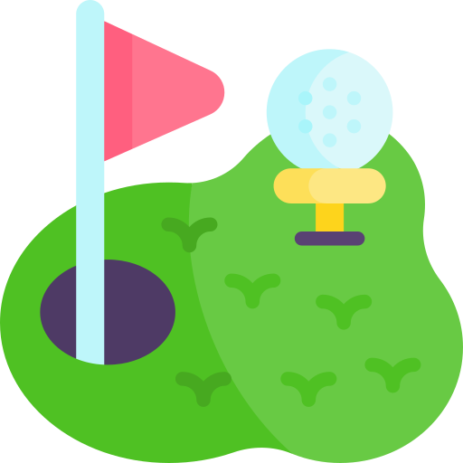 Golf field Kawaii Flat icon