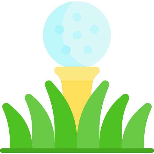pallina da golf Kawaii Flat icona