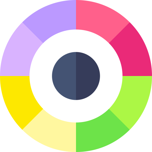 Цветовой круг Basic Straight Flat иконка