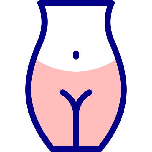 vagina Detailed Mixed Lineal color icona