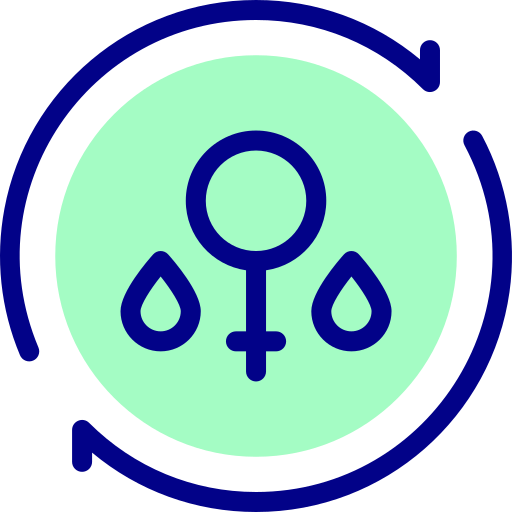 Менструальный цикл Detailed Mixed Lineal color иконка