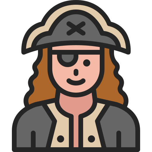 pirata Generic Outline Color icono