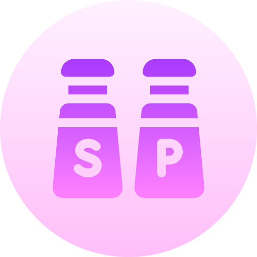 zout en peper Basic Gradient Circular icoon