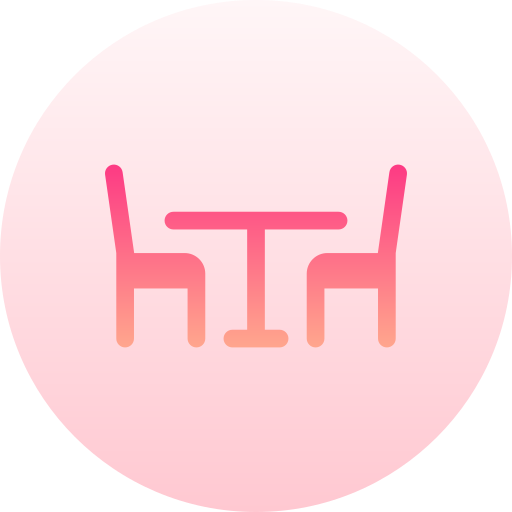mesa del comedor Basic Gradient Circular icono