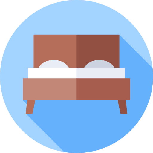 podwójne łóżko Flat Circular Flat ikona