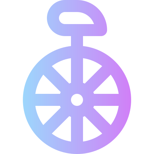 Unicycle Super Basic Rounded Gradient icon