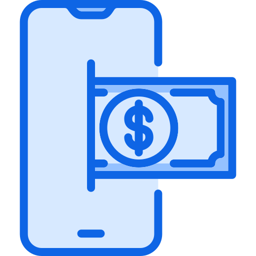 dinero en línea Generic Blue icono