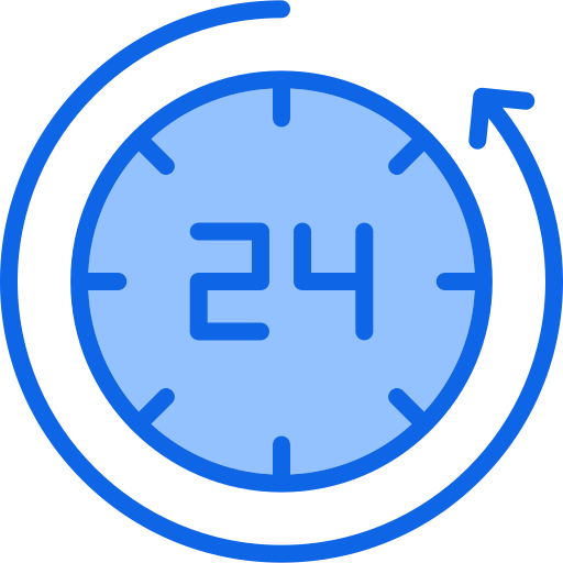 24 ore Generic Blue icona