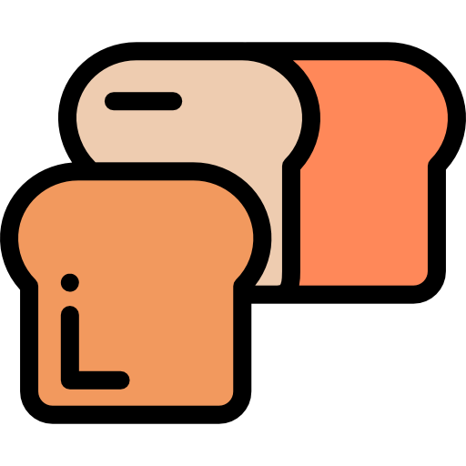 Bread Detailed Rounded Lineal color icon