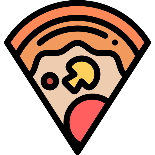 Pizza Detailed Rounded Lineal color icon