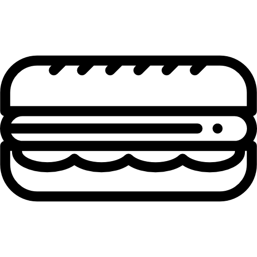 샌드위치 Detailed Rounded Lineal icon