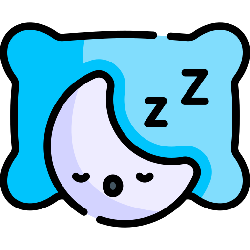 睡眠 Kawaii Lineal color icon