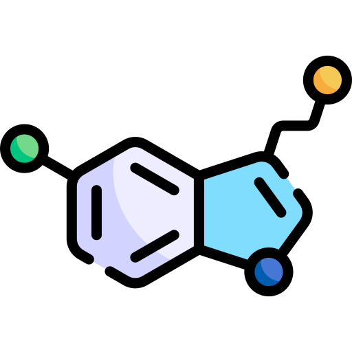 serotonina Kawaii Lineal color icono