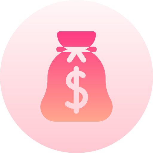 Money bag Basic Gradient Circular icon
