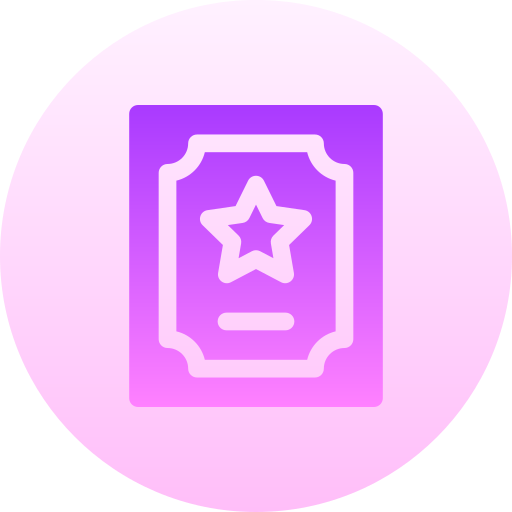 certyfikat Basic Gradient Circular ikona