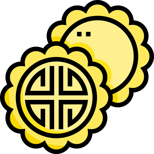 Moon cake Detailed Straight Lineal color icon