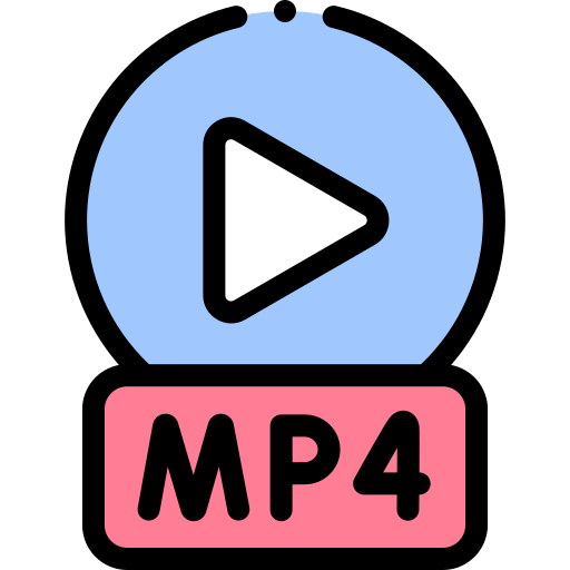 mp4 Detailed Rounded Lineal color ikona