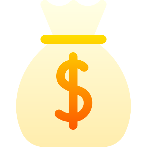 bolsa de dinero Basic Gradient Gradient icono