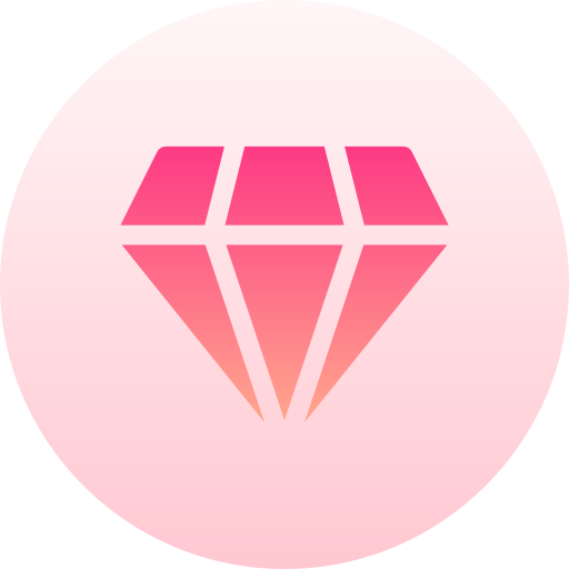 다이아몬드 Basic Gradient Circular icon
