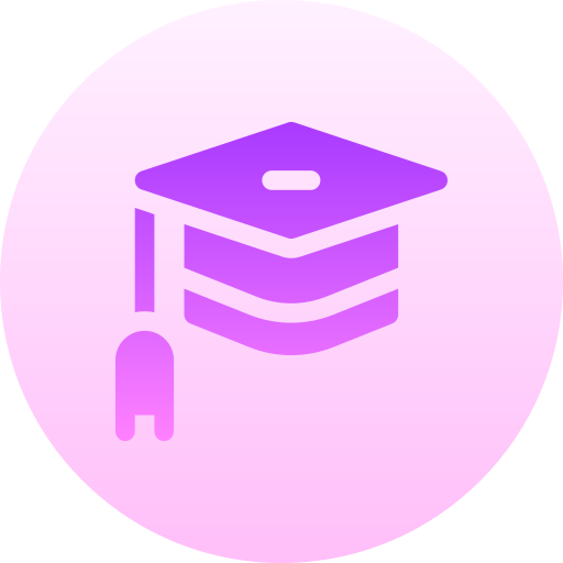 졸업 모자 Basic Gradient Circular icon