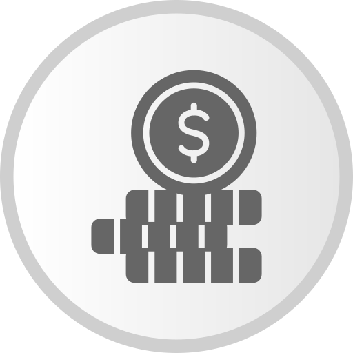 Символ доллара в черном овале Generic Grey иконка