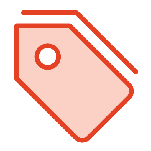 Label mark Generic Outline Color icon