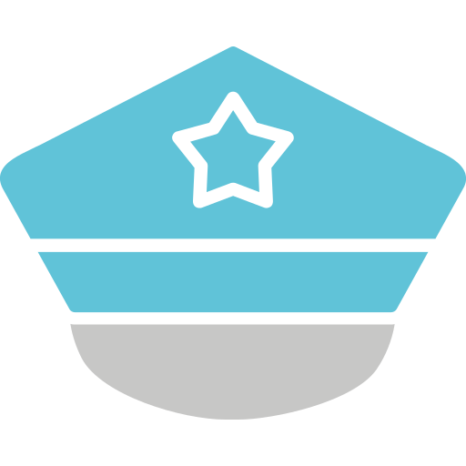 chapéu de polícia Generic Blue Ícone