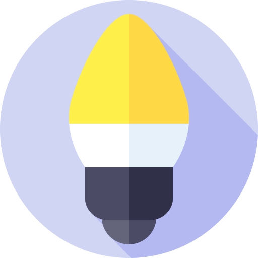 Light bulb Flat Circular Flat icon