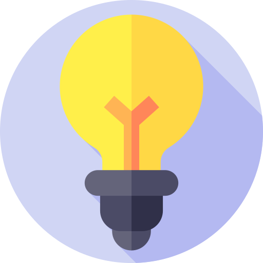 Light bulb Flat Circular Flat icon