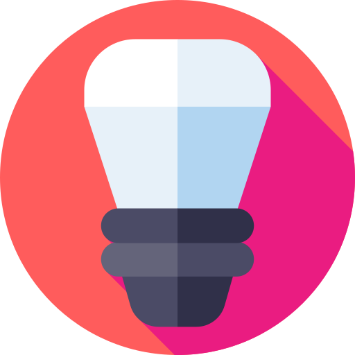 Light bulb Flat Circular Flat icon