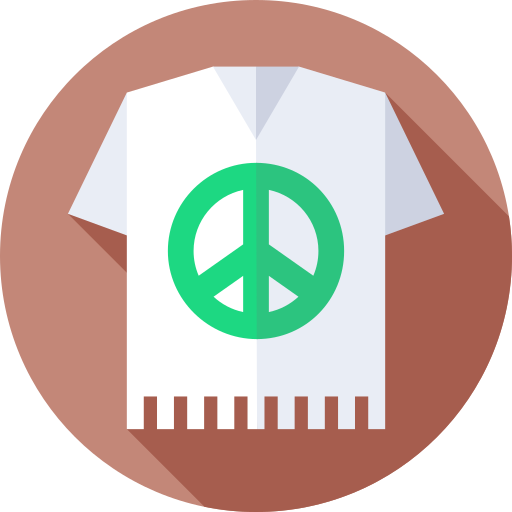 camiseta de manga corta Flat Circular Flat icono