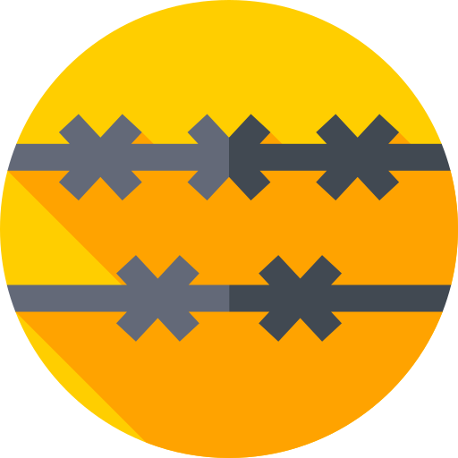 drut kolczasty Flat Circular Flat ikona