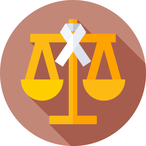 sprawiedliwość Flat Circular Flat ikona