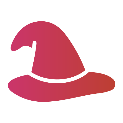 sombrero de bruja Generic Flat Gradient icono