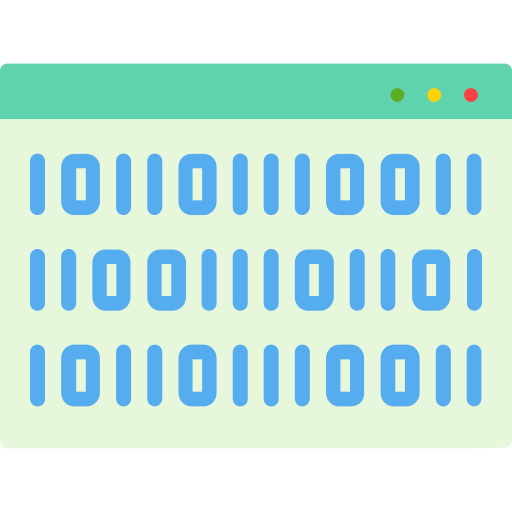 codice binario Generic Flat icona