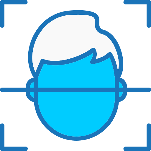 얼굴 스캔 Generic Blue icon