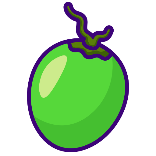 Coconut Generic Outline Color icon