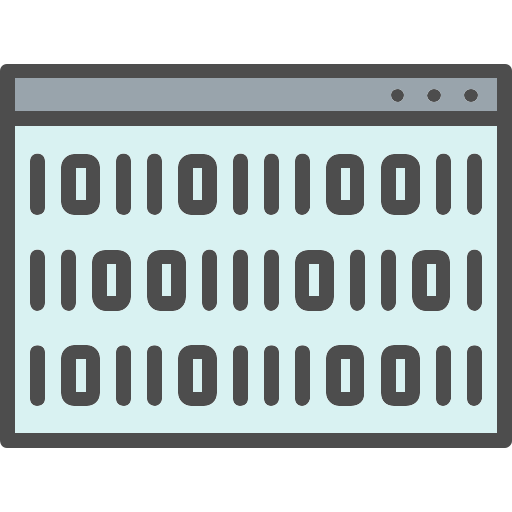 codice binario Generic Outline Color icona